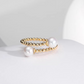 Minimalist Gold Aurora Pearl Rings AAA Quality