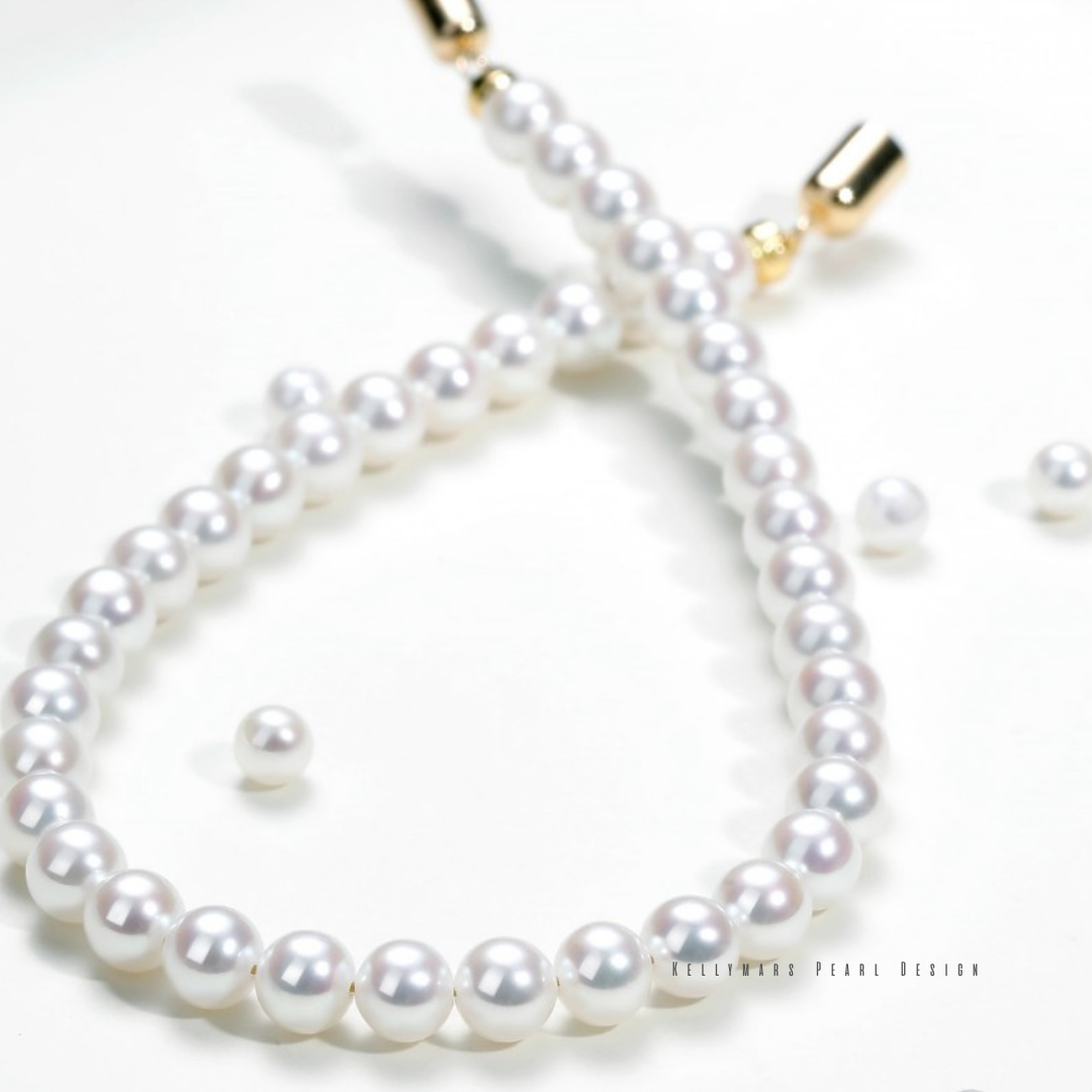 Naiya – 3-5.5mm Natural Freshwater Mini Aurora Pearl Bracelet in 18K Solid Gold or 925 Sterling Silver