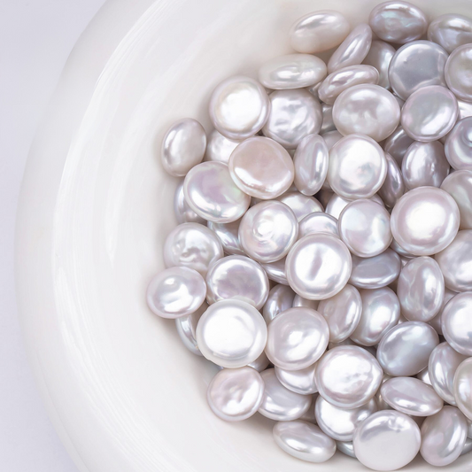 Natural Button Baroque Pearls --AAA Quality