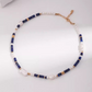 Natural Lapis Lazuli and Baroque Pearl Necklace AAAA Quality