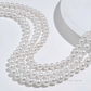 Ophelia - 7–9.5mm Natural Freshwater Aurora Pearl Necklace in 925 Stering Silver