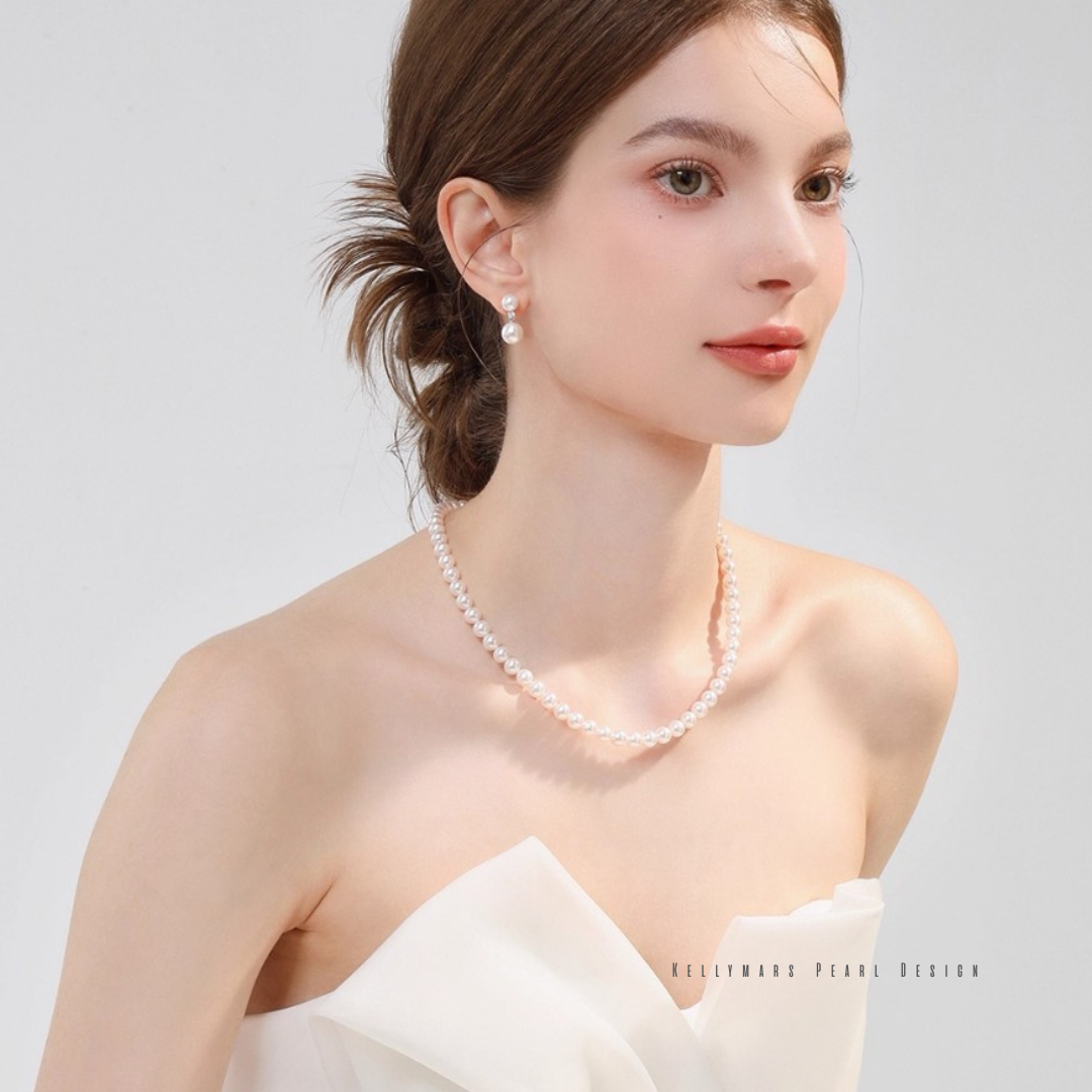 Oria – 5–7.5mm 18K Solid Gold Japanese Akoya Seawater Finest Pearl Earrings