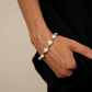 White Baroque Pearl Bracelet for Men