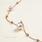 Elegant 18K gold petite pearl necklace for everyday wear