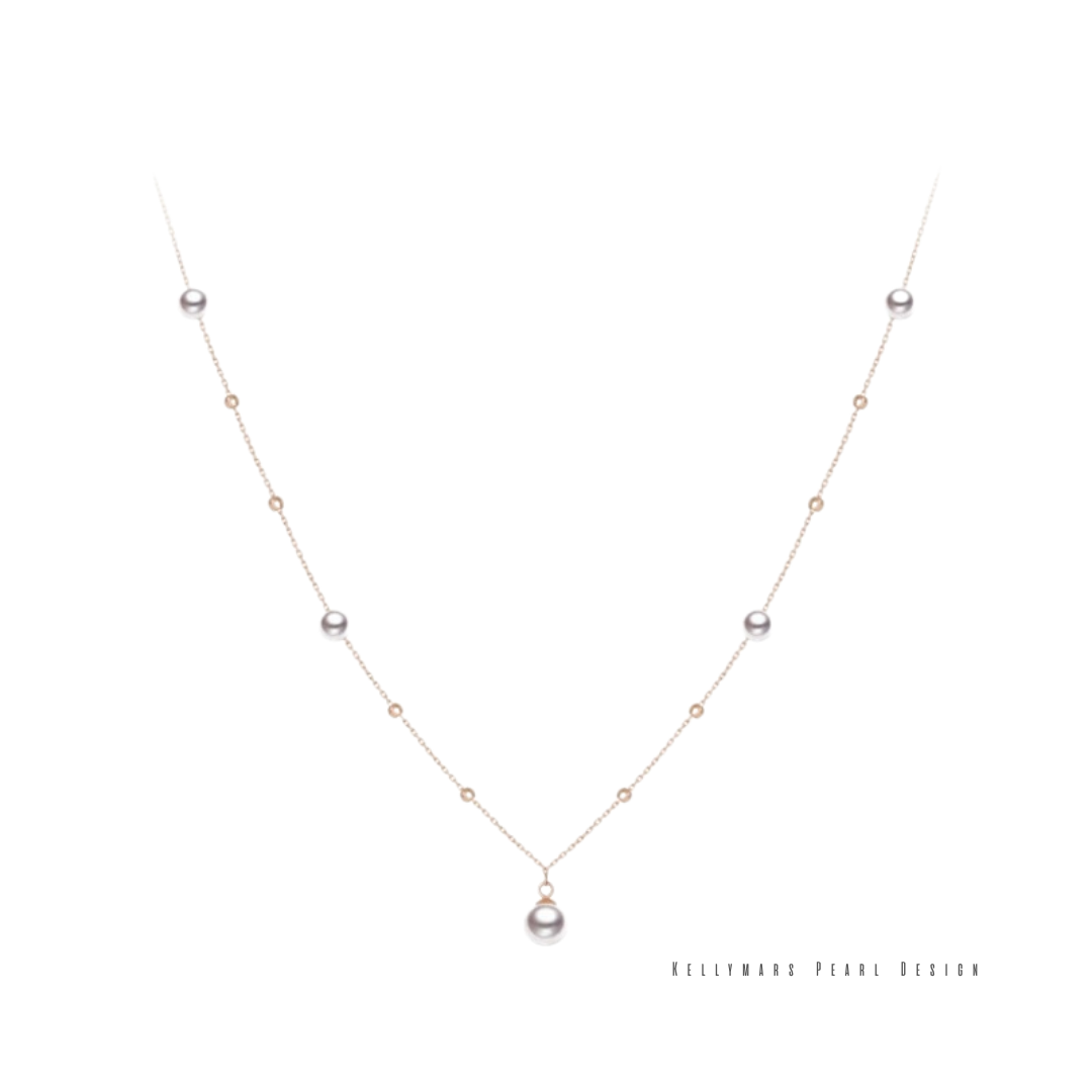 Best minimalist pearl necklace in 18K gold – Petite by KellyMars
