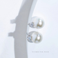 Princess – 9–9.5mm Edison Freshwater Pearl Earrings in 18K Solid White Gold
