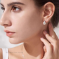 Princess – 9–9.5mm Edison Freshwater Pearl Earrings in 18K Solid White Gold