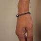 9mm-9.5mm Tahitian Pearl Bracelet Rhodium-Plated Cross Chain for Men - AAA Quality