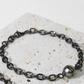 9mm-9.5mm Tahitian Pearl Bracelet Rhodium-Plated Cross Chain for Men - AAA Quality