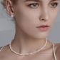 Twilight - 2.5–3mm Double-Layered Natural Freshwater Aurora Pearl Necklace in 18K Solid Gold