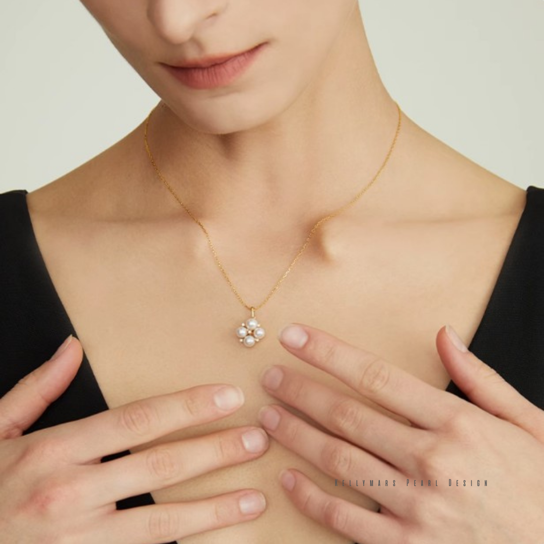 Zaria – 4–4.5mm Natural Freshwater Pearl Firework Pendant Necklace