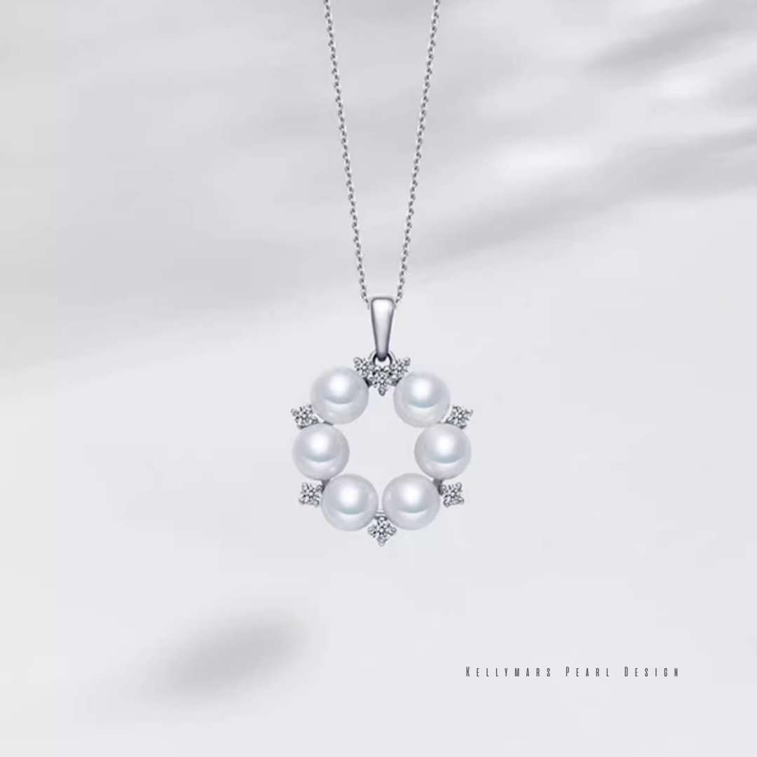 Zaria – 4–4.5mm Natural Freshwater Pearl Firework Pendant Necklace
