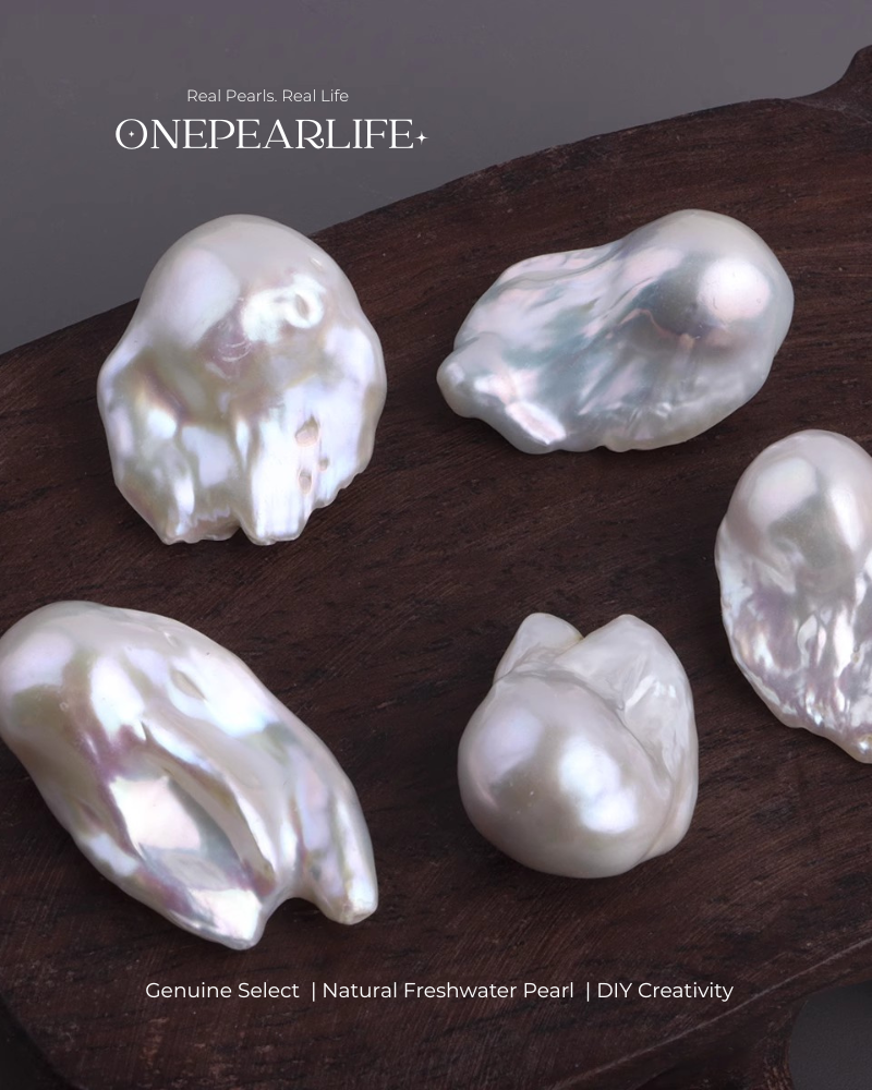 AAA Quality Natural Big Baroque Freshwater Pearl Beads – DIY Earrings, Bracelet & Necklace Jewelry Making Supplies Onepearlife