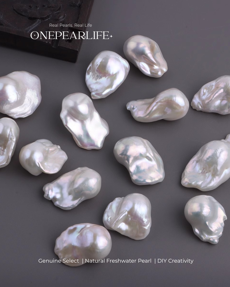 AAA Quality Natural Big Baroque Freshwater Pearl Beads – DIY Earrings, Bracelet & Necklace Jewelry Making Supplies Onepearlife