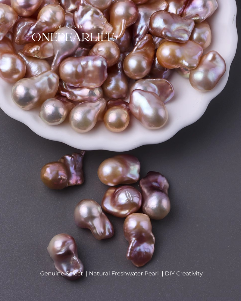 AAA Quality Natural Big Baroque Freshwater Pearl Beads – DIY Earrings, Bracelet & Necklace Jewelry Making Supplies Onepearlife