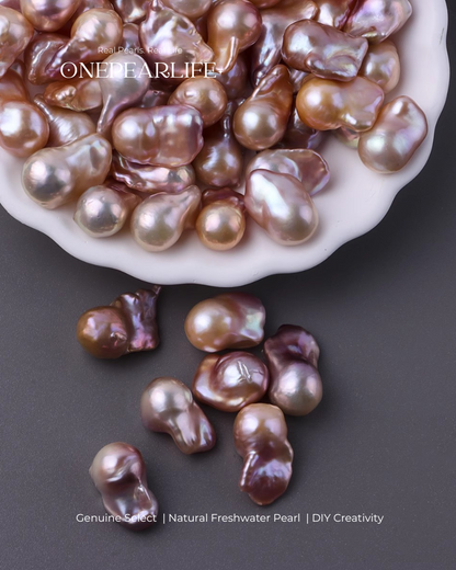 AAA Quality Natural Big Baroque Freshwater Pearl Beads – DIY Earrings, Bracelet & Necklace Jewelry Making Supplies Onepearlife