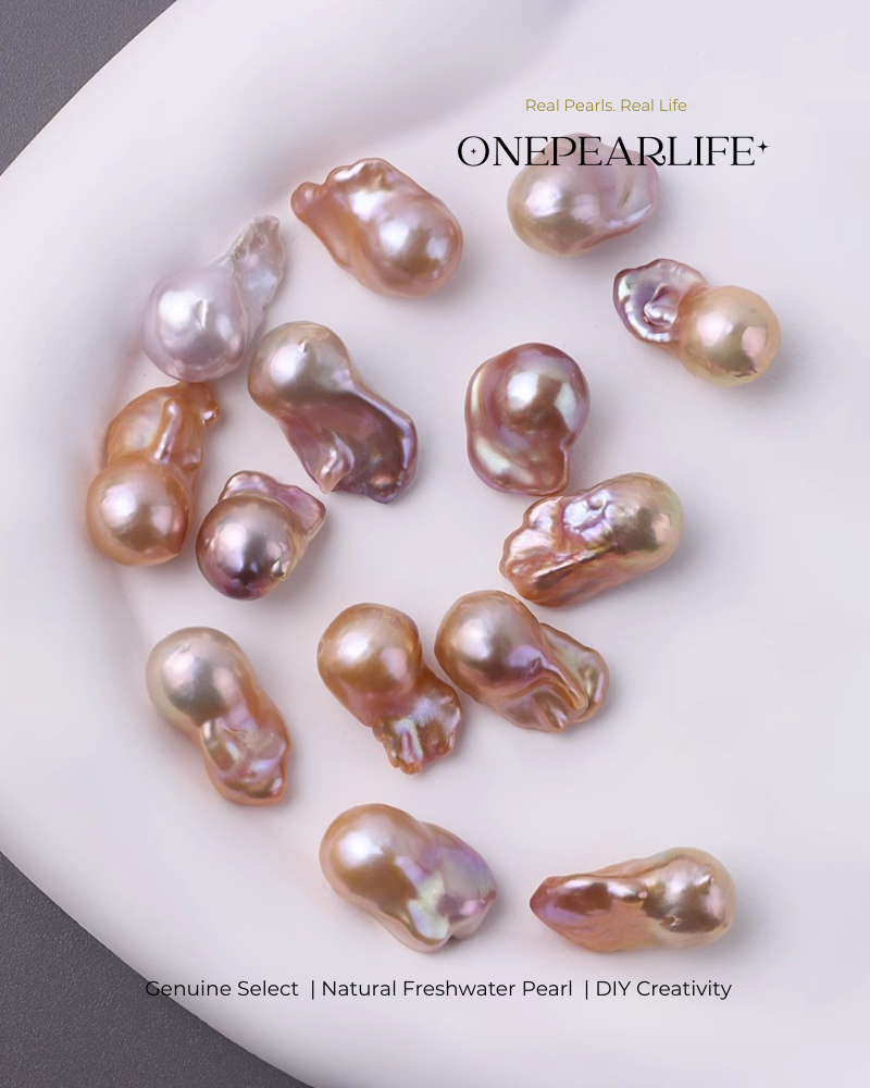 AAA Quality Natural Big Baroque Freshwater Pearl Beads – DIY Earrings, Bracelet & Necklace Jewelry Making Supplies Onepearlife