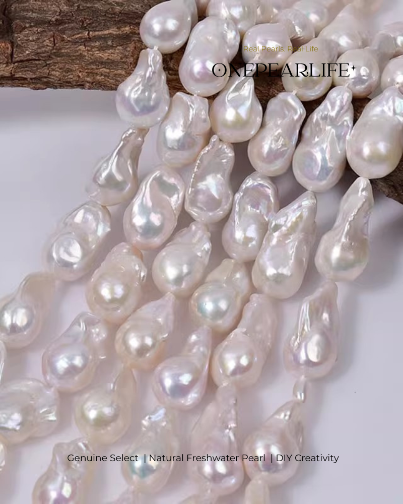AAA Quality Natural Big Baroque Freshwater Pearl Beads – DIY Earrings, Bracelet & Necklace Jewelry Making Supplies Onepearlife