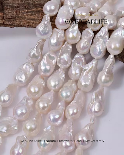 AAA Quality Natural Big Baroque Freshwater Pearl Beads – DIY Earrings, Bracelet & Necklace Jewelry Making Supplies Onepearlife