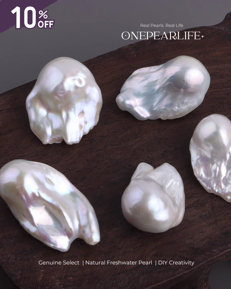 AAA Quality Natural Big Baroque Freshwater Pearl Beads – DIY Earrings, Bracelet & Necklace Jewelry Making Supplies Onepearlife