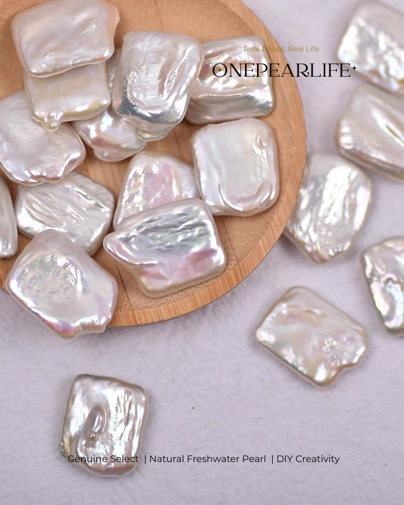 AAA Quality Baroque Rectangular Freshwater Pearl for Handmade Jewelry