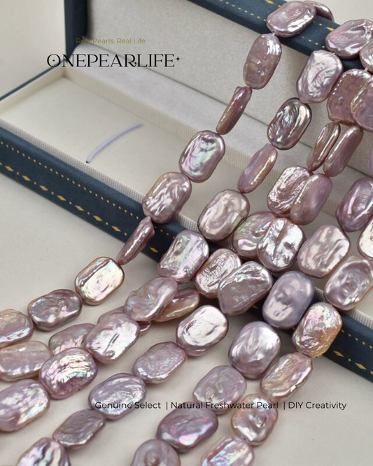 Real Purple Baroque Button-Shaped Freshwater Pearl – Single DIY Jewelry Piece