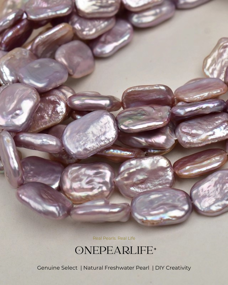 Natural Cultured Purple Freshwater Button Pearl – Single Bead for Earrings & Bracelets