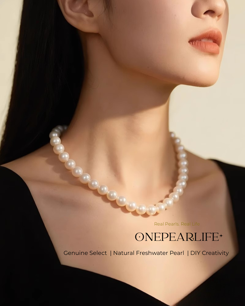 Full-drilled and half-drilled natural pearls for pearl necklace and bracelet making