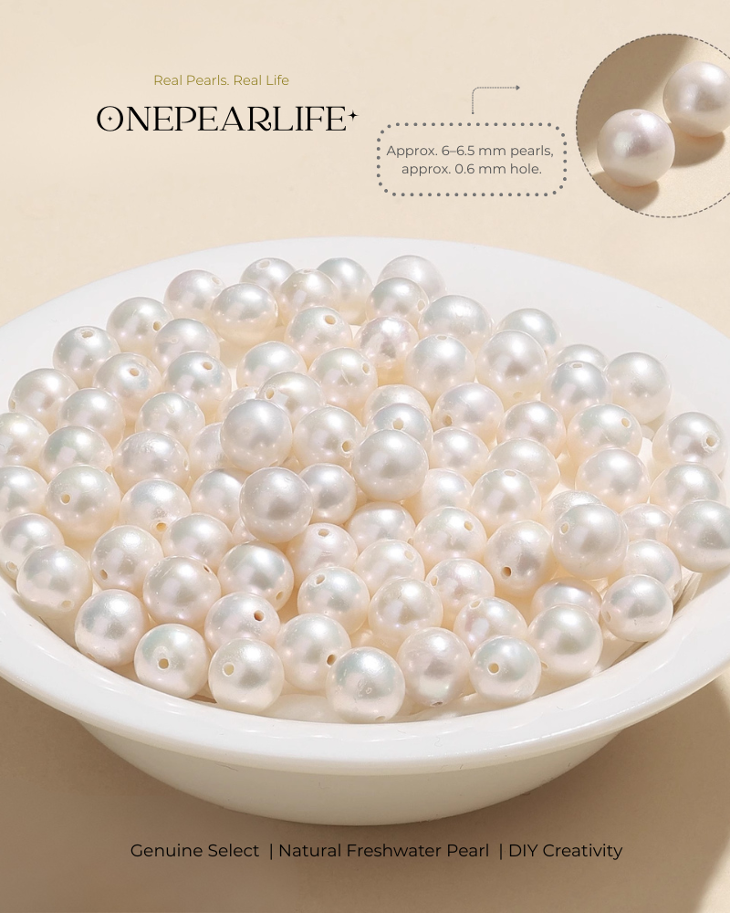 full-drilled and half-drilled round pearls for artisan jewelry projects