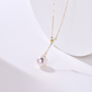 18K Solid Gold Akoya Saltwater Pearl Pendant Necklace AAAA Quality（9mm-9.5mm）