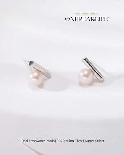 Ardella – AAA Quality Freshwater Pearl 2-Piece Jewelry Set | Necklace & Stud Earrings (Necklace 8–8.5mm, Earrings 6–6.5mm, 925 Sterling Silver)