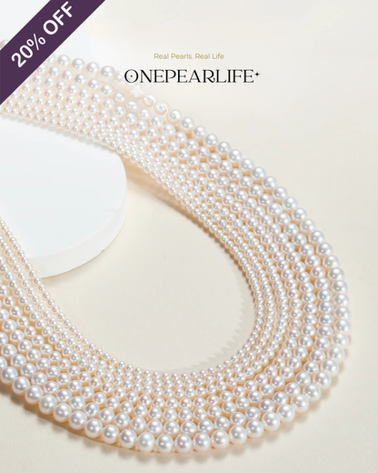 Aurina – AAA Quality Baby White Aurora Natural Freshwater Pearl Necklace | 3–3.5mm | 18K Gold KELLYMARS