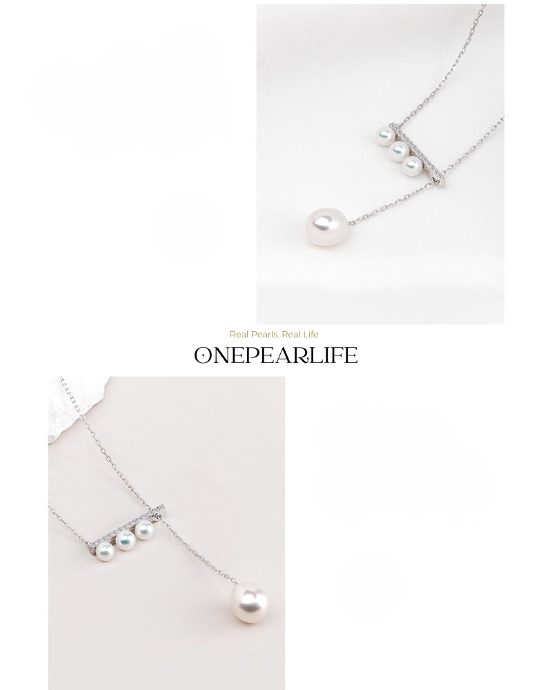 BalanceBeam Multi – AAA Quality Natural Freshwater Teardrop Pearl Pendant | 4–8.5mm | 925 Sterling Silver KELLYMARS