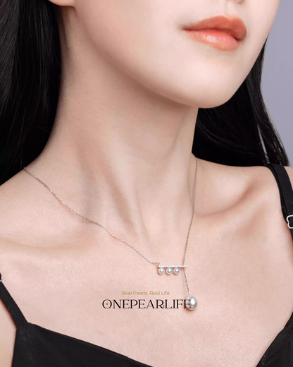 BalanceBeam Multi – AAA Quality Natural Freshwater Teardrop Pearl Pendant | 4–8.5mm | 925 Sterling Silver KELLYMARS