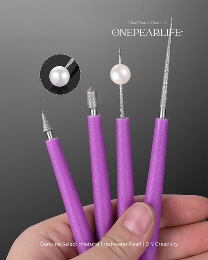 Bead Drilling Pin Set of 4 pieces– DIY Pearl Drilling Tool for Handmade Jewelry