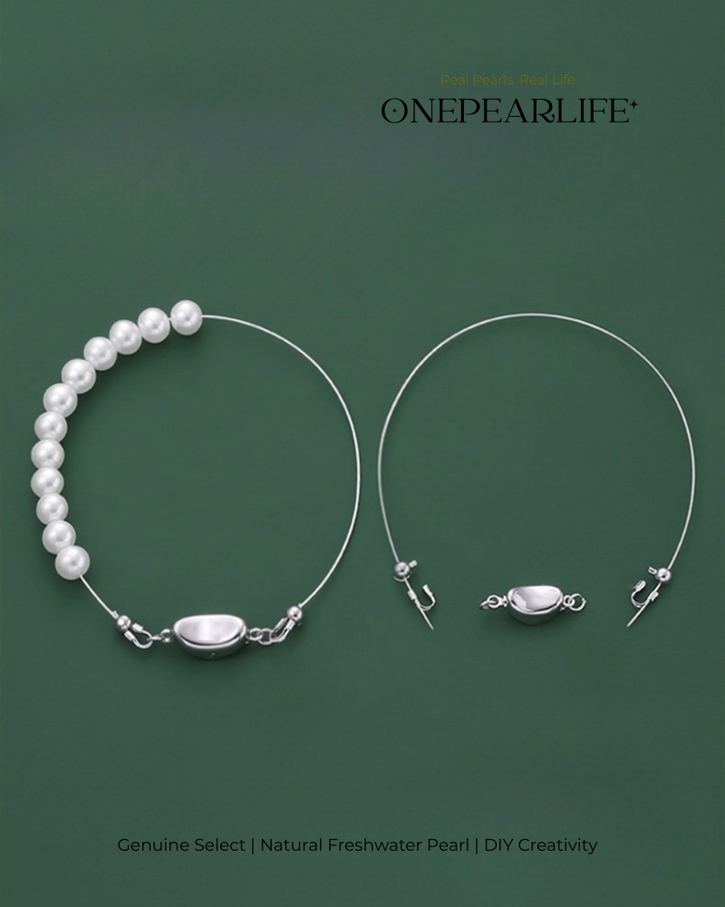 DIY Pearl Bracelet Kit for Beginners | 925 Silver Handmade Jewelry Materials Set