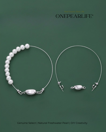 DIY Pearl Bracelet Kit for Beginners | 925 Silver Handmade Jewelry Materials Set