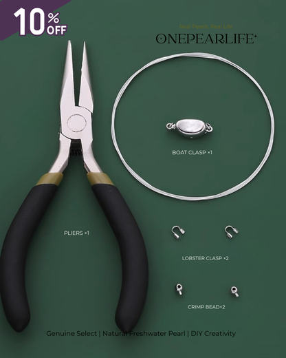 DIY Pearl Bracelet Kit for Beginners | 925 Silver Handmade Jewelry Materials Set