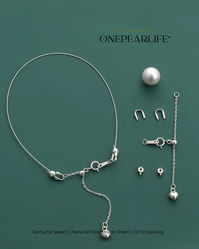 DIY Pearl Bracelet Kit for Beginners | 925 Silver Handmade Jewelry Materials Set
