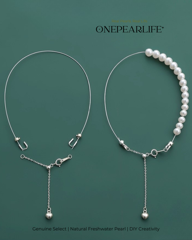 DIY Pearl Bracelet Kit for Beginners | 925 Silver Handmade Jewelry Materials Set
