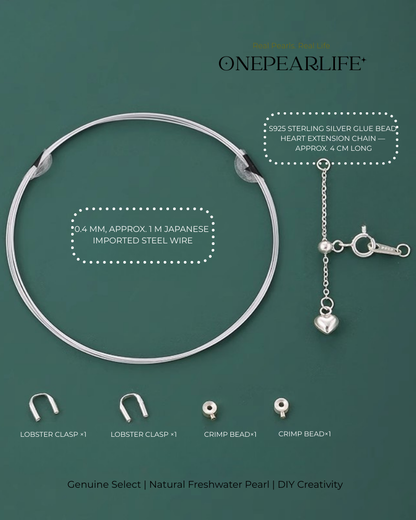 DIY Pearl Bracelet Kit for Beginners | 925 Silver Handmade Jewelry Materials Set