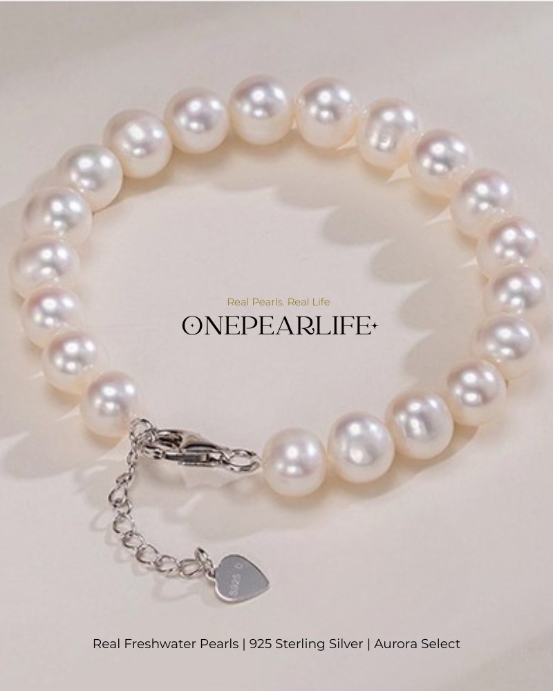Celara – AAA Quality Multi-Color Freshwater Pearl Bracelet | 7–7.5 mm | 925 Sterling Silver