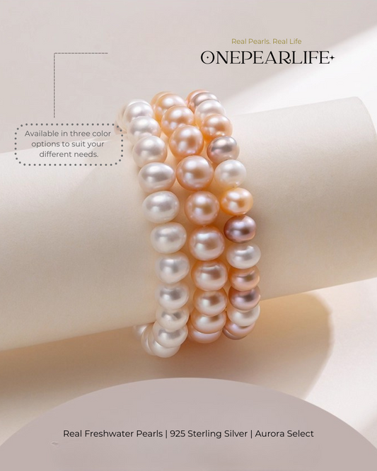 Celara – AAA Quality Multi-Color Freshwater Pearl Bracelet | 7–7.5 mm | 925 Sterling Silver