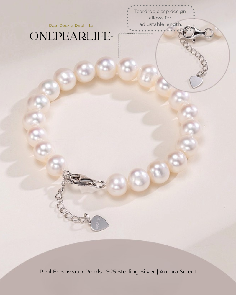 Celara – AAA Quality Multi-Color Freshwater Pearl Bracelet | 7–7.5 mm | 925 Sterling Silver