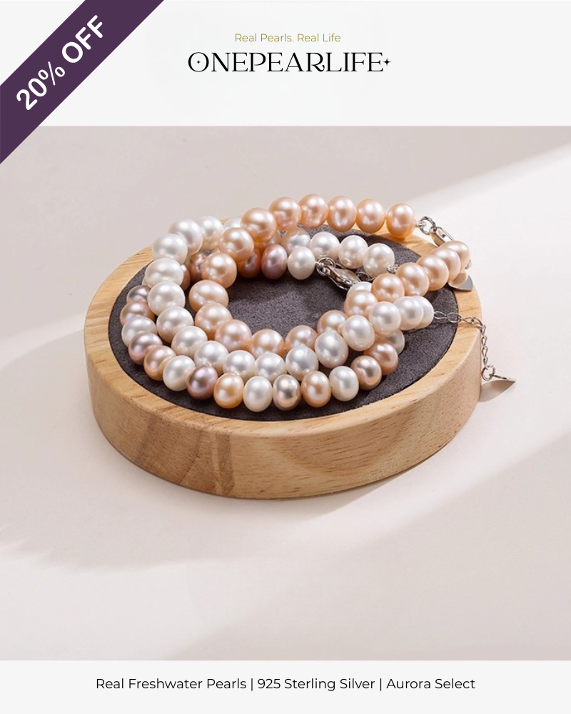 Celara – AAA Quality Multi-Color Freshwater Pearl Bracelet | 7–7.5 mm | 925 Sterling Silver