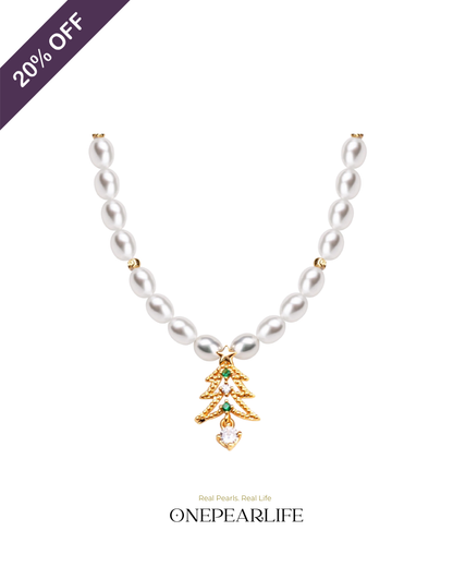 ChristmasGift – AAA Quality Natural Freshwater Baby Pearl Pendant | 5–6mm | 18K Gold Vermeil Pendant Onepearlife