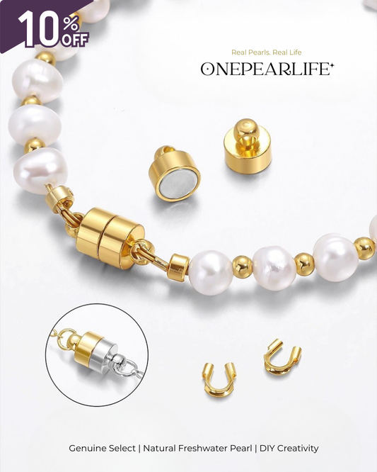 DIY Pearl Bracelet Kit for Beginners | 18K Gold Vermeil Handmade Jewelry Materials Set Onepearlife