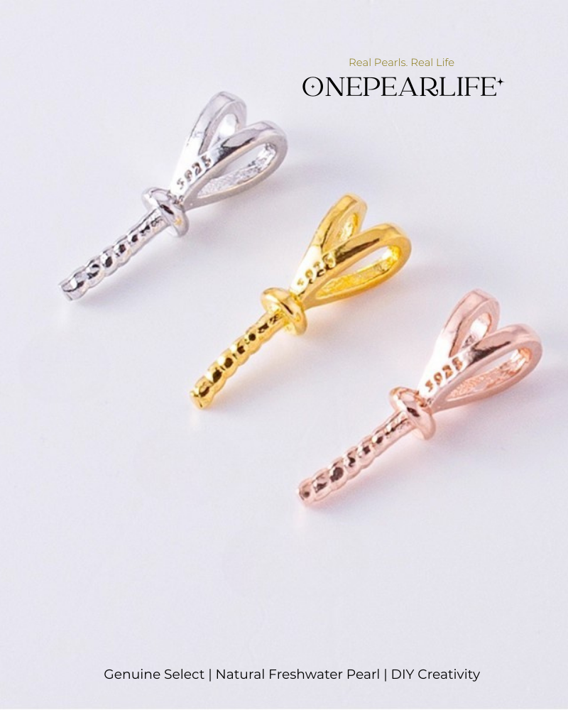 Pearl Pendant Bails – 18K Gold Vermeil & 925 Sterling Silver – DIY Jewelry Accessories