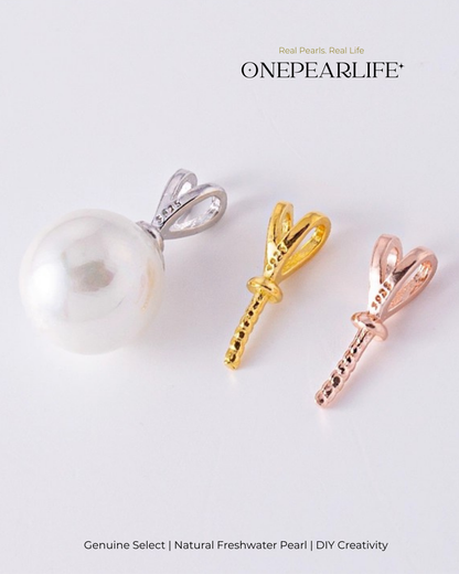 Pearl Pendant Bails – 18K Gold Vermeil & 925 Sterling Silver – DIY Jewelry Accessories