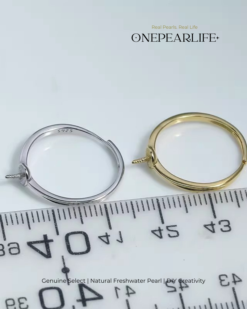 DIY Pearl Ring Kit for Beginners | 925 Silver & 18K Gold Vermeil Handmade Jewelry Materials Set